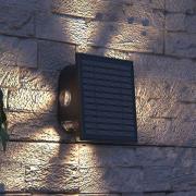 Calex Solar LED-ulkoseinävalaisin Altamura, epäsuora, musta