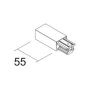 Ivela syöttö vasemmalle SQUARE 48 V, musta, muovi