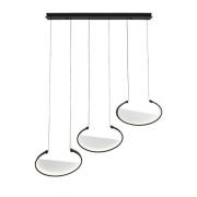 LED-riippuvalaisin Adele, pituus 117 cm, musta, metalli, 3-lamppuinen.