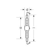 RADIUM monimetallilamppu K12s 1000W HRI-TS NDL/S