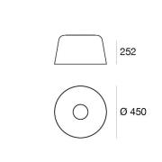 LED-kattovalaisin Delfi_S, musta, Ø 45 cm, metalli