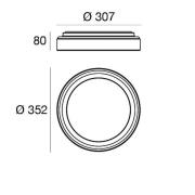 LED-seinävalaisin Iside, musta, metalli, Ø 35 cm, IP40