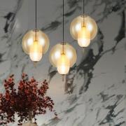 LED-riippuvalaisin Adol, savuharmaa, Ø 25 cm, lasi