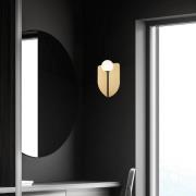 Seinälamppu Fedora, korkeus 37 cm, kullanvärinen, metalli/lasi