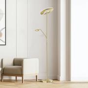 LED-lattiavalaisin Dent, messinginvärinen, 180 cm, CCT, 2-lamppuinen