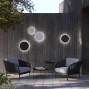 LED-seinävalaisin Aria M, hiekka, alumiini, Ø 18 cm