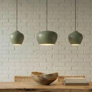 Lucande-riippuvalaisin Malisa, vihreä, 3-valo, metalli, pituus 90cm