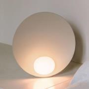 Vibia LED-pöytävalaisin Musa 7400, beige, Ø 26 cm, seisova