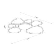 LED-kattovalaisin Samling, pituus 90 cm, taupe, metalli