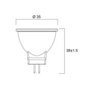 LED-lamppu RETRO, GU4 MR11, 4 W, 830, 345 lm, 36°