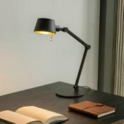 Lucande pöytävalaisin Silka, 93 cm, musta, säädettävä, E27