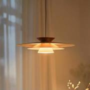 Lucande LED-riippuvalaisin Livie, beige, alumiini, Ø 50 cm