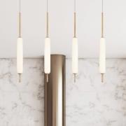 LED-riippuvalaisin CUMBERLAND, kultainen, Ø 13 cm, metalli/lasi