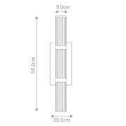 LED-ulkoseinävalaisin FAYTON, musta, korkeus 54 cm, metalli, IP44