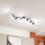 Lindby Jyla kattovalaisin, 6-lamppuinen, mattamusta