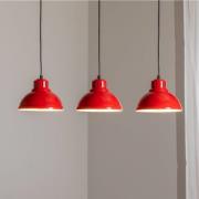 Sven-riippuvalaisin, kolmivalo, punainen, teräs, E27