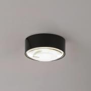 Lindby LED-alasvalo Siaka, musta, metalli, Ø 5 cm, IP65