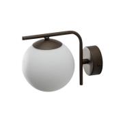 Aurora seinävalaisin, ruskea, lasia, 17 cm korkea, maapallo, E14