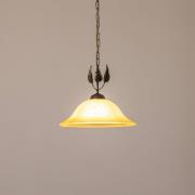 Mira-riippuvalaisin, kerma/pronssi, lasi, Ø 40 cm, E27