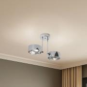 Kattovalaisin Mado, teräs kromivärinen, lasi savu, 2-lamppuinen