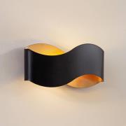 Lindby seinävalaisin Dailin, musta/kulta, 30 cm, metalli