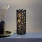 LED-pöytävalaisin Taco, musta, muovi, korkeus 34,5 cm