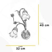 Arianna seinävalaisin, pronssinvärinen, 2-valaisin, rauta, lasi