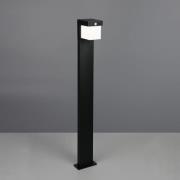 Aurinkoenergialla toimiva pylväsvalaisin Colombo, musta mattapintainen...