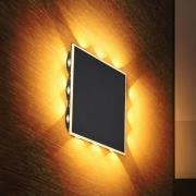 LED-seinävalaisin Saidy, leveys 22 cm, musta, metalli