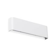 Ideal Lux LED-seinävalaisin Delta, valkoinen, leveys 30 cm, ylös/alas