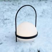 Dyberg Larsen aurinkokäyttöinen LED-lamppu Summer, valkoinen/musta kor...