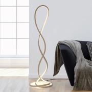 Paul Neuhaus LED-lattiavalo Twist, hiekanvärinen, korkeus 143 cm