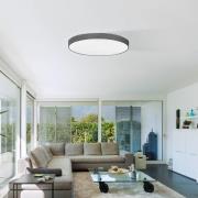 Harmaa kattovalaisin Pasteri pellavaisella varjostimella 76 cm