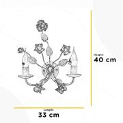 Carolina seinävalaisin, norsunluunvärinen, 2-valo, rautainen