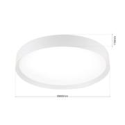 LED-kattovalaisin VARIO, Ø 60 cm, valkoinen, metalli, CCT, himmennettä...