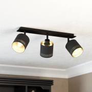 Kattovalaisin Esteperra musta/kulta, 3-lamppuinen