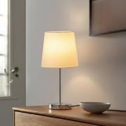 Lindby Leza -pöytävalaisin, kromi, valkoinen