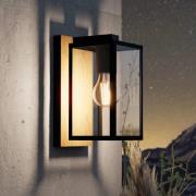 EGLO Budrone -ulkoseinälamppu musta/ruskea/kirkas