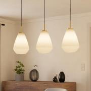 Caprarola riippuvalaisin, pituus 90 cm, hiekanvärinen, 3-valo, lasia