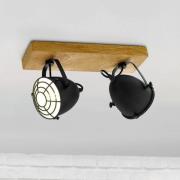 Kattovalaisin Gatebeck, puu/musta, 2-valo, puu