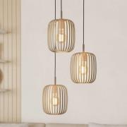 Romazzina-riippuvalaisin, Ø 46 cm, hiekanvärinen, 3-valo, teräs