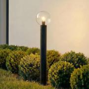 Lindby Dangan-pylväsvalaisin, musta/kirkas, korkeus 90 cm, lasi