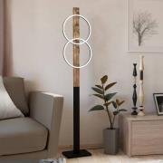 LED-lattiavalaisin Boyal, ruskea, korkeus 150 cm, puu, 2-valo.