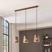 Segezia-riippuvalaisin, mokka/kullanvärinen, pituus 88 cm, 3-valo.