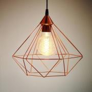 Riippuvalo Tarbes, yksilamppuinen, 32,5 cm, kupari