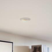 PRIOS-upotettava kattovalaisin Fibur, valkoinen, sinkki, Ø 8,2 cm, 3 k...