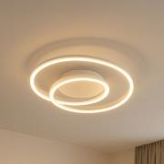 LED-kattovalaisin HOLY, hiekka, Ø 49 cm, kaukosäädin, CCT, himmennettä...