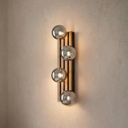 Lindby seinävalaisin Woodora, puu, lasi, savuharmaa, 4-lamppuinen