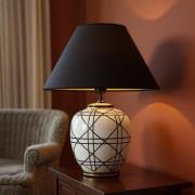 PR Home pöytävalaisin New York, musta, korkeus 45 cm, keraaminen