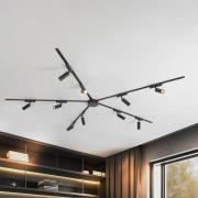 Kiskojärjestelmä 48V Lumaro, spotit, 10-lamppuinen, musta, Ø 4cm